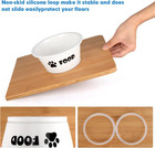 Set Of 2 Ceramic Dog Cat Bowl Set  Pet Porcelain Food And Water Feeder Dish Bowl