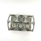 Vtg Coca Cola Pressed Aluminum 6 Pack Soda Bottle Carrier Sliding Handle Silver