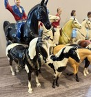 Vintage Tlc Hartland Riders   Horses Figure Lot Brown White Black Cowboy- Read