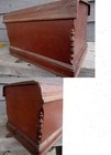 Antique Domestic Treadle Sewing Machine Top Coffin Wood Cover