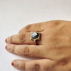Antique 925 Silver Vintage Victorian Art Deco Handmade Black Onyx Ring Best Gift