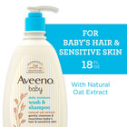 Aveeno Baby Daily Moisture Bath Body Wash   Shampoo  Oat Extract  18 Fl Oz