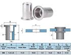 30pcs M8 Rivet Nuts Stainless Steel Threaded Rivet Insert Nuts Rivnuts Nutsert
