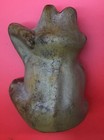 Vintage Cast Iron Frog Bank  Sitting Pose