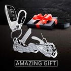Smart Compact Key Organizer Keychain - Made Of Carbon Fiber   Stainless Steel- 