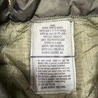 Vintage Army Cold Weather Coat Liner Field Mens L Green Quilted Jacket Military