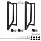 Desk Legs Industrial Furniture Metal Table Legs 28      x 35       Heavy Duty T-shape