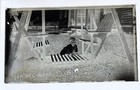 Antique Glass Plate Photo Negative -  Child Playing On A Swing Set - Circa 1910