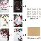 24pack Christmas Greeting Cards With Envelopes   Stickers  Merry Color 