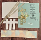 Stampin Up Greeting Card Kit  lot Of 4 W env  Gold Foil Cross Easter Religious