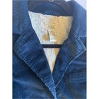 L l  Bean Women s Cotton Navy Blue Corduroy Blazer With Wood Buttons Size 14 Reg