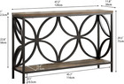 Narrow Sofa Table 47 2 Inch  Industrial Sofa Table Behind Couch  Vintage Entry C