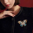 Colorful Rhinestone Butterfly Brooch Pin Women Crystal Insect Coat Suit Jewelry
