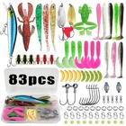 83 409 Pcs Pro Fishing Lure Kit For Bass Pike Trout Tackle Box Set Summer Gift