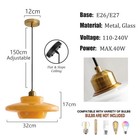 Mid-century Milk Glass Pendant Light With Gold Metal Holder  Indoor Ceiling H   
