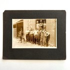 Early 1900s Cabinet Card Photo - Working Crew Antique Bicycle