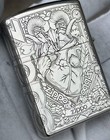 Marlboro Vintage Skull   Heart Zippo Lighter Silver 5 Sides In A New Box