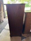 Oak Wood Ice Box Cabinet Chest Vintage White Clad 