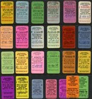 California Sport Fishing License Text Stamps Incomplete Used Set Of 25 1964-88