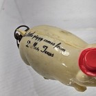 Vtg Celluloid White Figural Pig Piggy Sewing Tape Measure Souvenir Dallas Texas