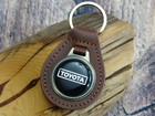 New Rare Vintage 1970s Toyota Car Black Or Brown Leather Key Chain Ring Fob Nos