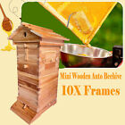 Mini 10x Upgraded Auto Honey Frames  wooden Bee Hive House Beehive Box