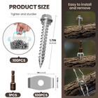 100 Pcs Fence Staples For Wire Fencing  Stainless Steel  Reusable - New