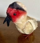 Rare Antique Vtg 7    Wool Mohair Felt Bird Metal Legs Japan Beautiful Excellent  