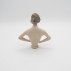 Antique Half Doll With Lipstick And Open Mouthed Smile 