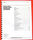 Harig 612   618 Manual Hand Feed Surface Grinder Owner Service Parts Manual 0347