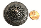 Antique Rare Palestine Filigree Si 925 Sterling Silver Pin Brooch 25 Gr 46 Diam 