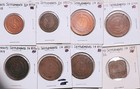 1872-1873-1874-1875-1883-1897-1921 Straits Settlements Eight Coins 1 2 - 1 Cent