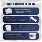 50 Transparent Pvc Badge Holders 4    X 3     50 Strong Magnets  54 Name Tag Inserts