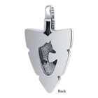 925 Sterling Silver Turquoise Gemstone Southwestern Style Arrowhead Pendant