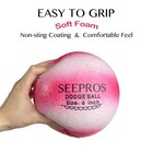 Foam Dodgeball Set Gator Balls - Soft Skin  Low Bounce  Neon Color  Set Of 6    