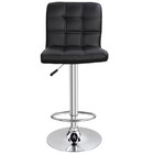 Set Of 2 Swivel Bar Stools Adjustable Pu Leather Kitchen Counter Chairs Black