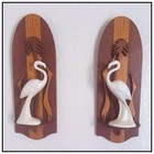 Wall Shelves  Vintage Tropical Design  Matched Set  California Made  1950s  Nice