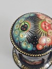 Vintage Miniature Russian Palekh Lacquer Box Forrest   Sun   Moon