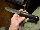 Antique Wwii Fighting Knife scabbard  us Navy Usn Camillus Ny  Nice1 For Age