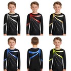 Us Boys Figure Skating Costume Patchwork Shiny Rhinestones Tops For Gymnastics 