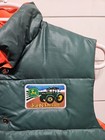 Vtg Down John Deere Trucker Tractor Work Farm Western Puffy Vest Mens Medium