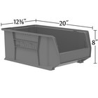 Akro-mils 3 Pack Akrobins Plastic Storage Bins  Space-saving Organizers  Blue