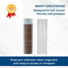 Bcw Coin Tubes For Us Pennies - 100ct   Holds  lincoln  Penny   Durable Clear 