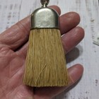 Antique Silver Plated 3 5  Shaving Grooming Lint Razor Bristle Brush