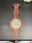 Barometer Thermometer Hygrometer Weather Station Wood brass Vintage West Germany