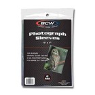  100  Bcw 5x7 Photo Sleeves Crystal Clear Poly Soft 2 Mil Archival Protection
