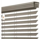 Home Decorators Gray 2-1 2 In  Cordless Premium Faux Wood Blind 32 5   W X 48  L