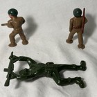 Barclay Vtg Manoil Metal Toy Soldiers Infantry Tommy Gun Standing W Rifle 3 Pcs