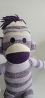 Schylling Purple Cream Sock Monkey 22  Plush Stuffed Animal