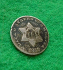 1852 Us United States 3 Cent Three Cents Silver Coin  Nice Grade  m-971 